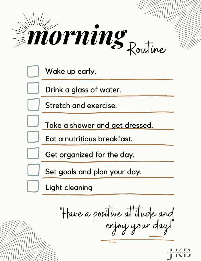 morning routine for busy moms